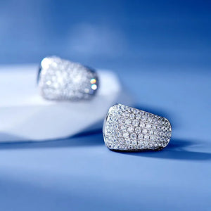 Dainty Small Hoop Earrings for Women Luxury Pave Half Circle CZ Sparkling Earrings t92