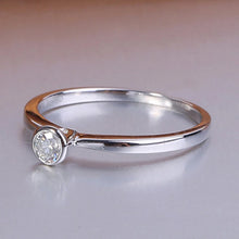 Carica l&#39;immagine nel visualizzatore di Gallery, Minimalist Small Cubic Zircon Rings for Women Eternity Engagement Wedding Band Accessories