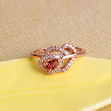 Charger l&#39;image dans la galerie, Red Pear Cubic Zircon Rings for Women hr205 - www.eufashionbags.com
