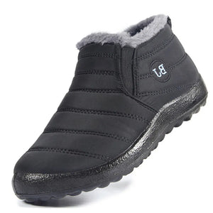 Men Waterproof Winter Boots Slip On Ankle Boots Keep Warm Snow Shoes