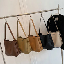 Carica l&#39;immagine nel visualizzatore di Gallery, 2 Pieces Small Pu Leather Shoulder Handbag for Women Vintage Fashion Crossbody Bags