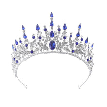 Load image into Gallery viewer, Purple Crystal Tiaras Crowns Noiva Headpieces Wedding Party Hair Jewelry bc34 - www.eufashionbags.com