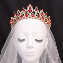 Charger l&#39;image dans la galerie, Luxury Crystal Leaf Headpieces Queen Crown Princess Rhinestone Wedding Hair Jewelry bc19 - www.eufashionbags.com
