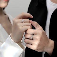 Load image into Gallery viewer, New Fashion Couple Rings for Men Women Silver Color Cross Rings with Cubic Zirconia Sparkling Lover Rings
