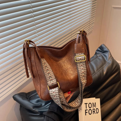 PU Leather Women Fashion Shoulder Bag Luxury Large Handbag Purse Casual Travel Shopping Totes