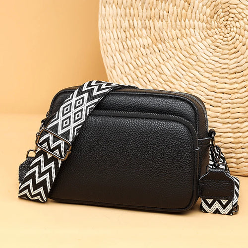 100% cowhide Crossbody Cowhide Cell Phone Shoulder Bag Genuine Leather Messenger Bag Fashion Daily Use For Women Wallet HandBag
