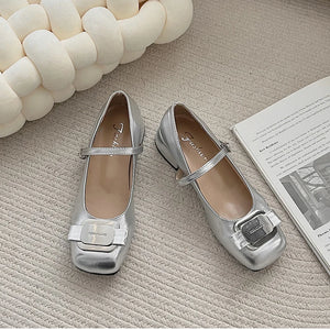 2024 Spring Women Mary Jane Shoes Women Vintage Metal Thick Heel Shoes x350