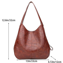 Carica l&#39;immagine nel visualizzatore di Gallery, Vintage Women&#39;s Bag Leather Large Marble Grain Women&#39;s Shoulder Bag Daily Commuter Handbag a31
