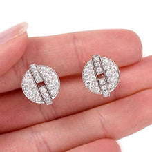 Load image into Gallery viewer, Fashion Round Zirconia Stud Earrings Women Daily Wearable Accessories he18 - www.eufashionbags.com