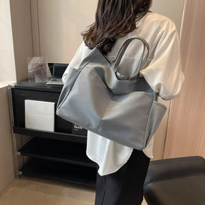 Large Soft Shoulder Bag for Women Fashion Zipper Travel Cloth Tote Purse z35