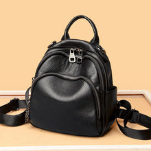 Laden Sie das Bild in den Galerie-Viewer, High Quality Genuine Leather Women Backpack Travel knapsack Shoulder School Bag a18