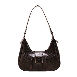Retro Belt Design PU Leather Shoulder Bags for Women Vintage Crossbody Bag z63