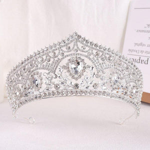 Green Forest Crystal Bridal Crowns Princess Queen Rhinestone Tiaras Crown Headpiece bc108 - www.eufashionbags.com