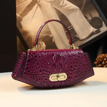 Load image into Gallery viewer, Designer Brand Crocodile Print Bag Saddle Leather Handbag Shoulder Crossbody Bags for Women