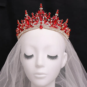 Luxury Forest Queen Crystal Leaves Bridal Tiaras Royal Crowns Rhinestone Hair Accessories a97