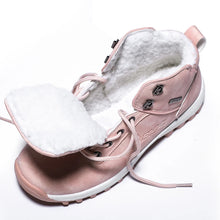 Load image into Gallery viewer, Winter Women Ankle Snow Boots Warm Plush Wedges Rubber Platform Faux Suede Lace Up Shoes
