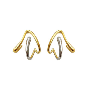 Personality Arrows Shape Stud Earrings for Women Two Tone Y2K Earrings y50