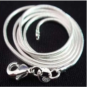 5pcs/lot Promotion! 925 sterling silver necklace, silver fashion jewelry Snake Chain 1.2mm Necklace 16 18 20 22 24"