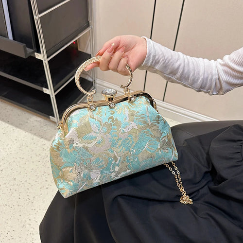 New Retro Women's Lock Chic Handbags Evening Clutch Designer Shoulder Bags a138