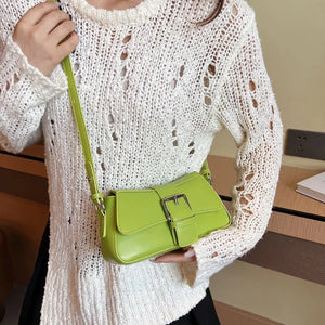Solid color Leather Crossbody Bags For Women Luxury Shoulder Bag Fashion Handbags and Purses