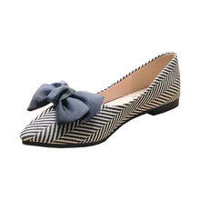 Laden Sie das Bild in den Galerie-Viewer, Women Flat Heel Shoes Silk Bowknot Pointed Toe Flats Casual Shoes q15