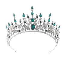 Load image into Gallery viewer, Purple Crystal Tiaras Crowns Noiva Headpieces Wedding Party Hair Jewelry bc34 - www.eufashionbags.com