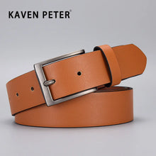 画像をギャラリービューアに読み込む, Classic Men PU Leather Brown Belts Luxury Designer Pin Buckle Waist Strap Belt