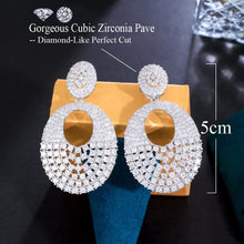 Load image into Gallery viewer, Bling Cubic Zirconia Setting Wedding Earrings for Women b168