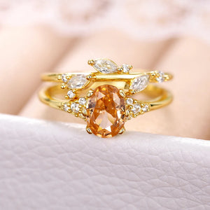 Temperament Women Rings Set Cubic Zirconia Accessories for Wedding Jewelry Gift n211