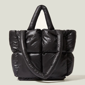 Large Winter Tote Padded Handbags Luxury Women Shoulder Bags Down Cotton Purse z51