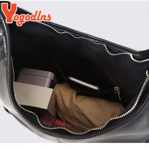 Trendy New Women Shoulder Bag Soft Leather Totes Handbag Daily Large Capacity Shopping Bag Pouch