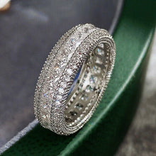 Cargar imagen en el visor de la galería, Princess Cubic Zirconia Promise Rings Women Luxury Trendy Wedding Band Accessories n105