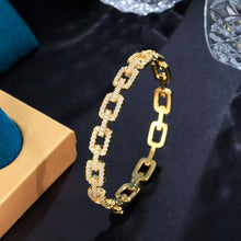 Load image into Gallery viewer, Micro Pave Bling Cubic Zirconia Cuban Link Bracelet for Women cw56 - www.eufashionbags.com