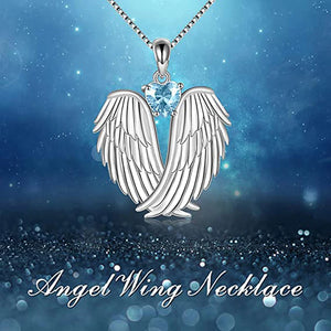 Green/Blue Heart Wing Necklace Cubic Zirconia Aesthetic Neck Accessories for Women y57