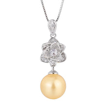 Cargar imagen en el visor de la galería, White Pearl Camellia Pendant Necklace Earrings Fine Jewelry for Women Luxury Bridesmaid Gift
