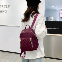 Charger l&#39;image dans la galerie, Nylon Travel Backpack Women‘s School Bags for Girls Anti-theft Small Shoulder Bag w112