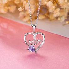 Cargar imagen en el visor de la galería, Shiny Cubic Zirconia Delicate Heart Pendant Necklace for Women hn02 - www.eufashionbags.com