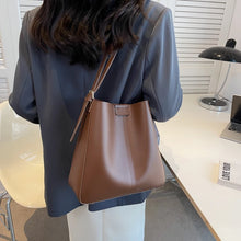Charger l&#39;image dans la galerie, 2 Pieces Small Pu Leather Shoulder Handbag for Women Vintage Fashion Crossbody Bags