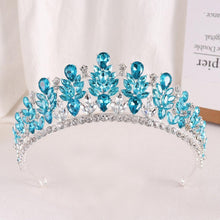 Charger l&#39;image dans la galerie, Luxury Pink Opal Bridal Tiaras Crowns Wedding Hair Accessories bc62 - www.eufashionbags.com