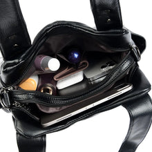 Cargar imagen en el visor de la galería, Genuine Casual Tote Bag Luxury Handbags Women Bags Designer Purses and Handbag High Quality Leather 2 Layers Hand Bags white