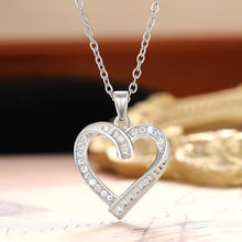 画像をギャラリービューアに読み込む, Eternity Heart Necklace for Women Silver Color Wedding Necklace Cubic Zirconia Luxury Jewelry
