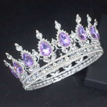 Load image into Gallery viewer, Luxury Crystal Queen King Women Headpiece Wedding Tiaras and Crowns dc03 - www.eufashionbags.com