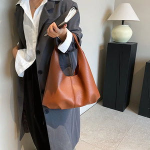 Large PU Leather Shoulder Bag for Women Fashion Designer Handbags Tote Bag Purse z28