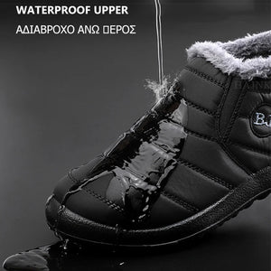 Lightweight Winter Shoes For Men Snow Boots Waterproof  Slip On Footwear Plus Size 47