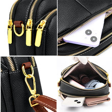 Carica l&#39;immagine nel visualizzatore di Gallery, Classic Multifunctional Compartments Adjustable Wide Shoulder Strap Luxury PU Leather Shoulder Crossbody Bag a175