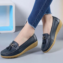 Load image into Gallery viewer, Women Sports Shoes Slip On Sneaker Zapatos Mujer Loafers Soft Leather Casual Shoes Female Sneakers