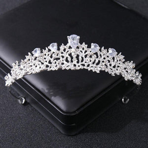 Silver Color Crystal Bridal Tiaras And Crowns Women Wedding Hair Accessories bc120 - www.eufashionbags.com