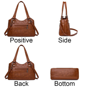 Luxury Casual Tote Women Bag High Quality Leather Hand Bags for Women 2024 Shoulder Bag Big Crossbody Bags Sac A Main