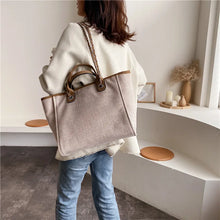 Load image into Gallery viewer, Women Chain Tote Bag Designer Shoulder Casual Bags Beach Canvas Handbags