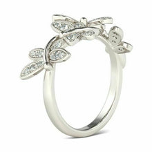 Carica l&#39;immagine nel visualizzatore di Gallery, Chic Dragonfly Rings Women Silver Color Exquisite Female Finger Ring for Wedding Party Birthday Gift Statement Jewelry